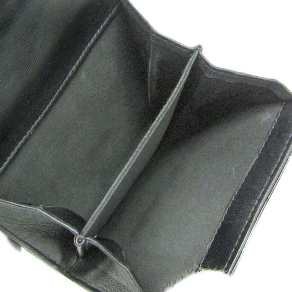 CHANEL Authentic Black Leather Wallet